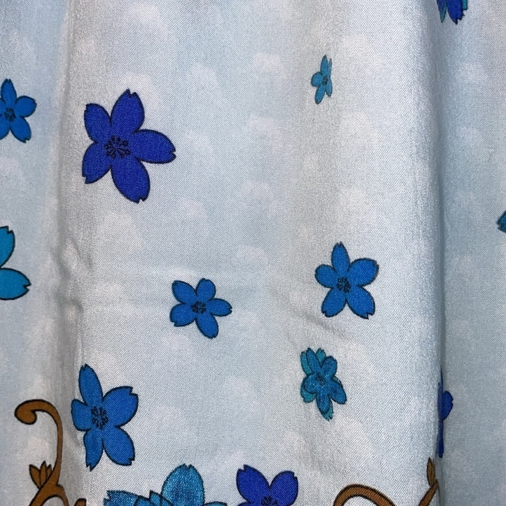 Jaase Blue Floral Bird Wide Leg Boho Palazzo Pants size XS - Picture 12 of 16